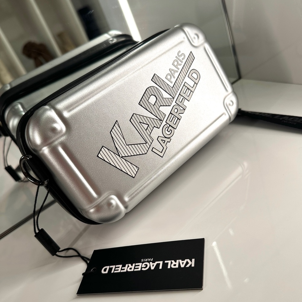 Karl Lagerfeld Mini Suitcase Clutch